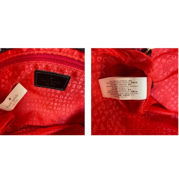 KATE SPADE♠️ York Aleah Polka Dot Crossbody Handbag Black/white size9x10 Ex cond - Picture 12 of 14
